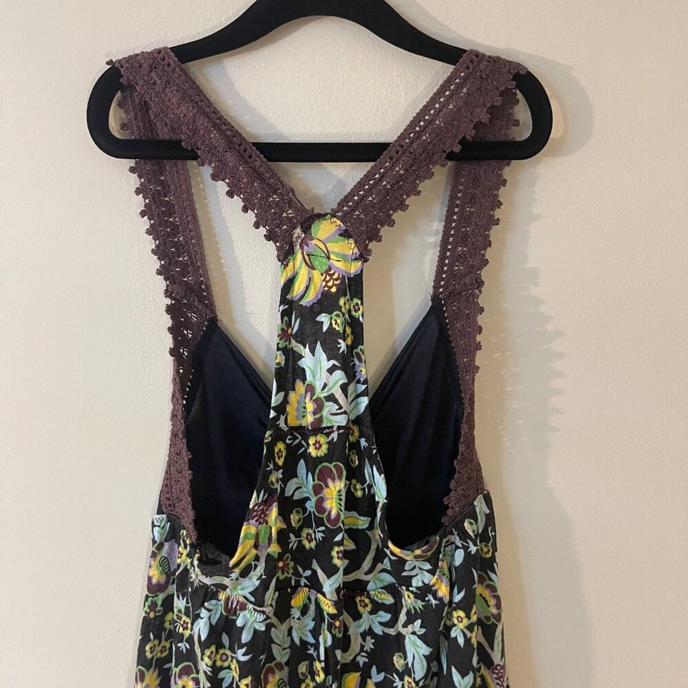 Free People Tie Bust Lace Floral top y2k - Picture 6 of 6